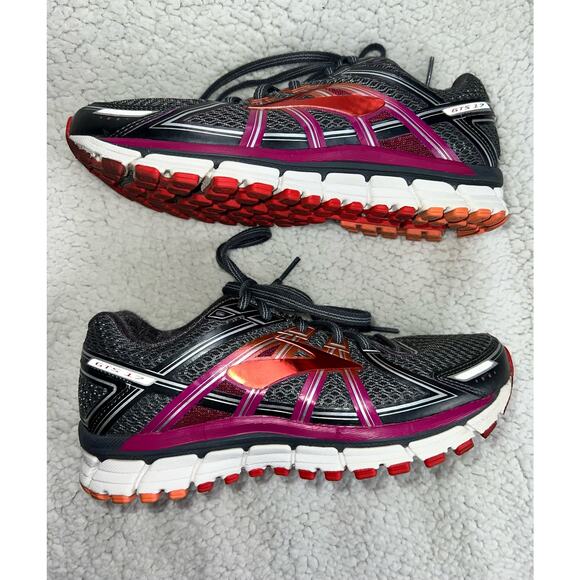 Brooks GTS 17 Running Shoe grey and pink - size 8 - L2 - Picture 3 of 10